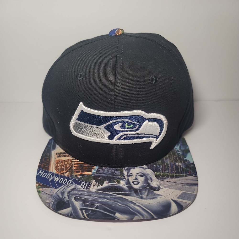 Seattle Seahawks Hat New Era 59Fifty NFL Size 7 1/4 Blue Cap Football Mens